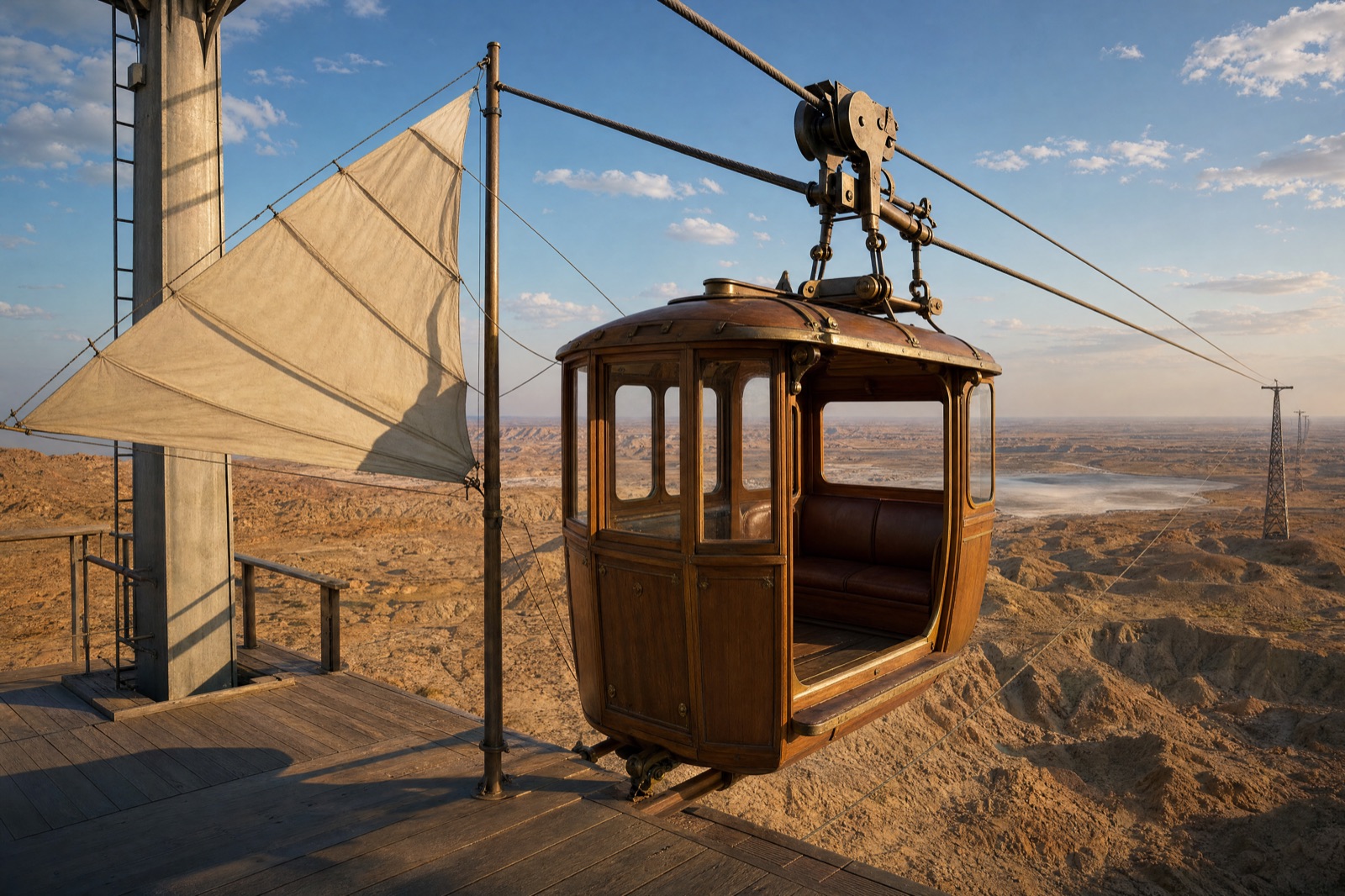 Wind-driven cable carriage — R05 attempt 1