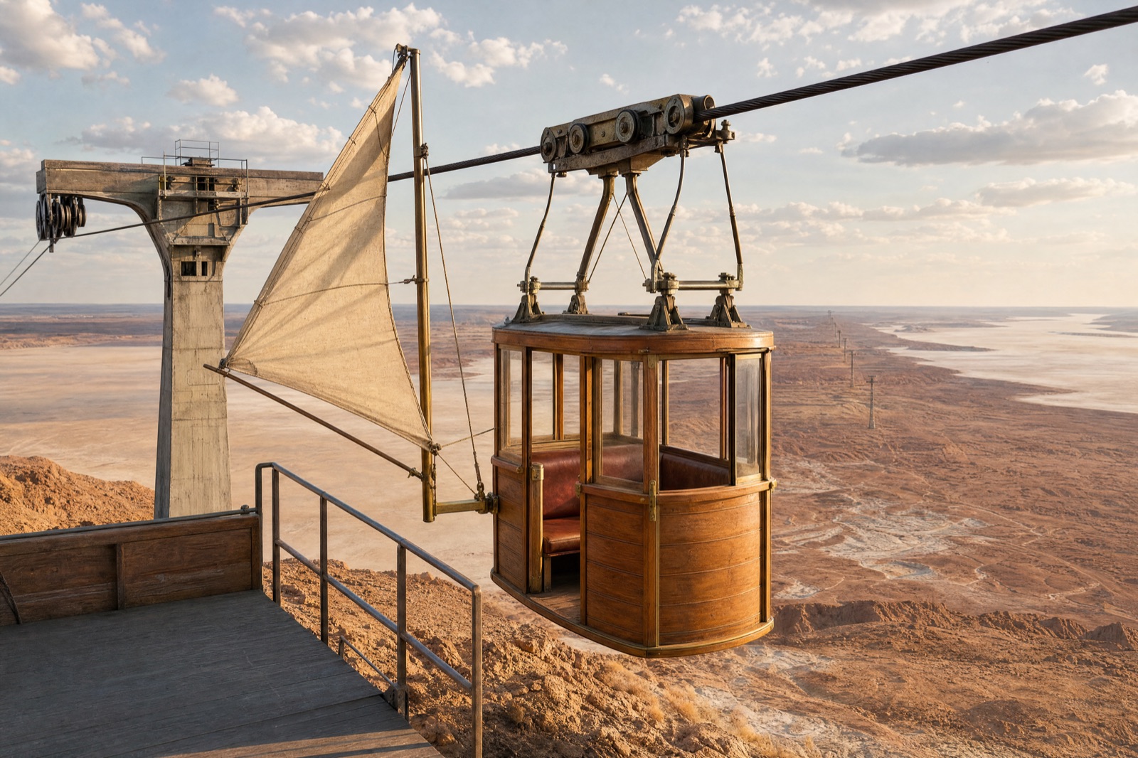 Wind-driven cable carriage — R05 attempt 2